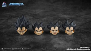 Demoniacal Fit Vegeta 4 Head Sculpt Black For 1/12 Figure 6'' SHF In Stock New - Picture 1 of 5