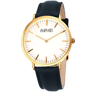 Reloj para mujer August Steiner AS8247YGBU cuarzo tono dorado correa de cuero negro - Imagen 1 de 4