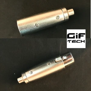 AUDIO ADAPTER VON XLR CANNON 3 PIN POLIG MÄNNLICH ODER WEIBLICH AUF RCA F-STECKER - Bild 1 von 3