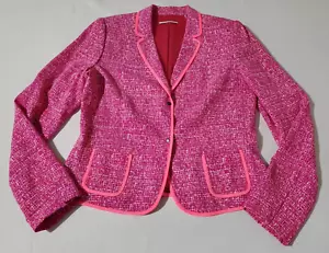 Tahari Blazer Damen 10 Kragen Jacke rosa gefüttert ohne Schlitz Polyester F61NN103 - Bild 1 von 7