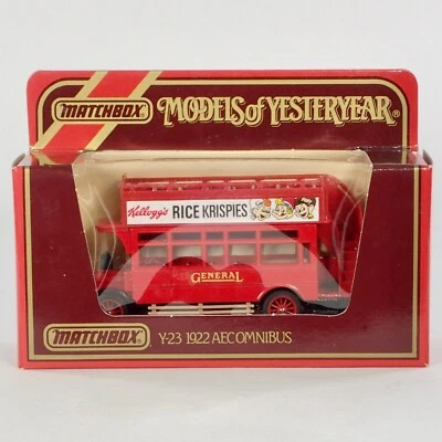 Matchbox Models of Yesteryear Y-23 1922 AEC Omnibus "Kellogg´s Rice......." OVP - Bild 1 von 4