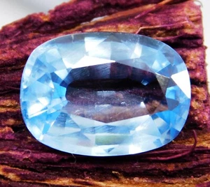 Pietra Preziosa Taglio Cuscino Acquamarina Blu Mare Naturale 7,80 Ct Alta Qualità Certificata! - Foto 1 di 5