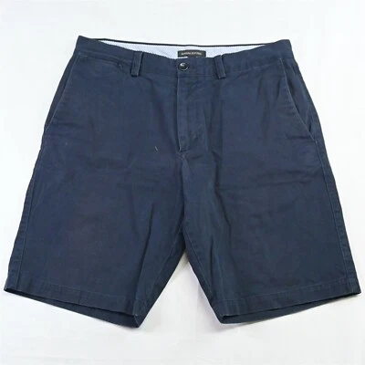 Pantalones Cortos Chinos Banana Republic 33 x 11" Azul Marino Rectos Básicos Sarga Foto 1 de 4