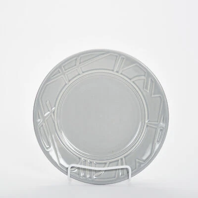 Plato de almuerzo geométrico de 9" Homer Laughlin Fiestaware Fiesta 2000 en gris perla Foto 1 de 2