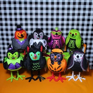 Hyde & EEK! Featherly Friends Halloween 2024 FULL SET of 8 Fabric Birds - Picture 1 of 3