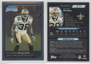 2006 Bowman Chrome Uncirculated Rookies /519 Anwar Phillips #271 Rookie RC