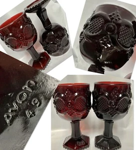 Vintage Avon Cape Cod 1876 rubinrotes Glas 1 kleiner 3 Oz herzlicher Weinkelch - Bild 1 von 14