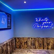Custom Neon Sign what's your poison Wall Light Handmade LED Sign Home Decor