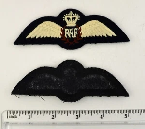 Alas de tela de la Royal Air Force británica de la RAF - bordadas en lana negra - Imagen 1 de 1