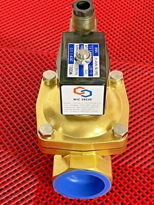 WIC Valve 1.5" Inch Brass Zero Differential Solenoid Valve,2BCW-1 1/2-220VAC-D - Picture 1 of 12