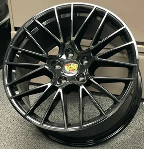 20'' inch Wheels fit Porsche Cayenne Gloss Black GTS Panamera 20X9.0 20X10.5 New - Picture 1 of 5
