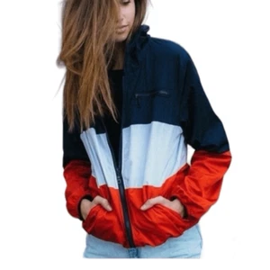 Brandy Melville Krissy windbreaker jacket | red/white/blue |  ONE SIZE - Picture 1 of 8