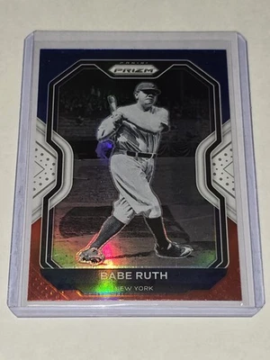 Panini Prizm 2021 - Tier II Babe Ruth #182 rojo blanco y azul Prizm Foto 1 de 2