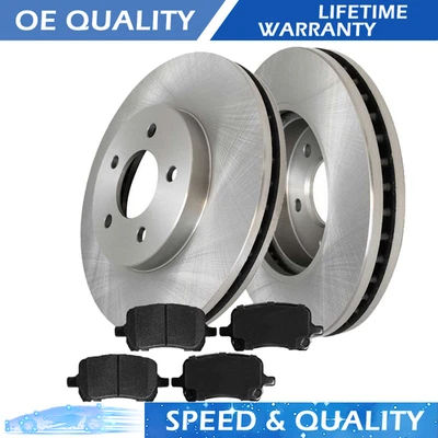 Rotores de disco dianteiro e pastilhas de freio de cerâmica para Chevy Malibu Cobalt Pontiac G6 - Imagem 1 de 4