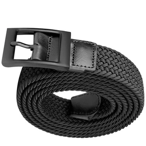 Herren Übergröße schwarz Stretch Gürtel elastisch Webstoff mit quadratischer Schnalle Outdoor - Bild 1 von 21