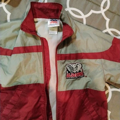 Vintage Mighty Mac Sports Wind Jacket With Alabama Logo For Kids With Small Hole - Image 1 of 4