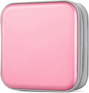 CD/DVD-Hülle Brieftasche, hellrosa, 48 Fassungsvermögen, robuster Kunststoff und rosa - Bild 1 von 6