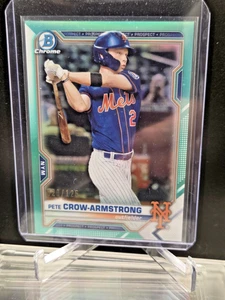 BCP-22 Pete Crow-Armstrong 2021 Bowman - Chrome Prospects Aqua Refractor #/125 - Imagen 1 de 2
