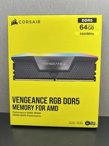 CORSAIR Vengeance RGB 64GB (2 x 32GB) 288-Pin PC RAM DDR5 5600 (PC5 44800) Deskt - Picture 1 of 2