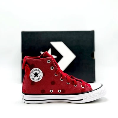 *NUEVO* Youth Converse Chuck Taylor All Star HI Dots DÍAS POR DELANTE ROJO (A14338F) 👍 Foto 1 de 4