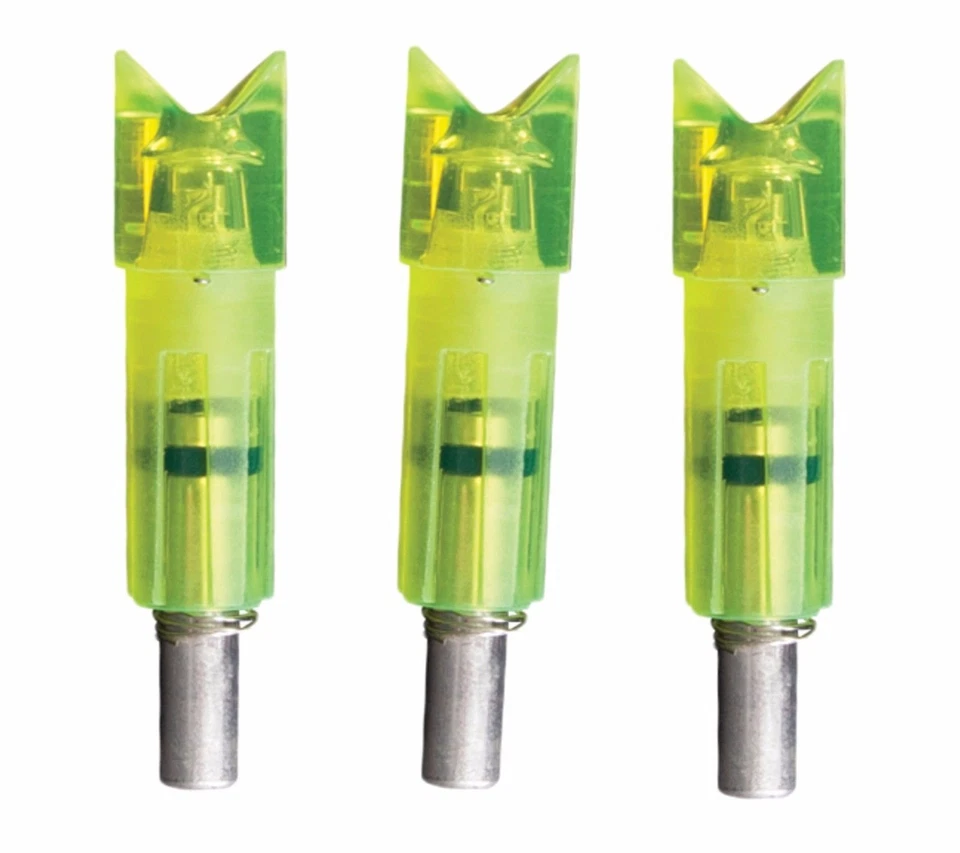 Ballesta iluminada Lumenok ECC flecha media luna leva .297" ID verde paquete de 3 #ECC3G Foto 1 de 1