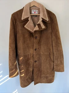 Vintage Field and Stream 42 langer Don Ferguson Leder Western Cowboy Mantel - Bild 1 von 19