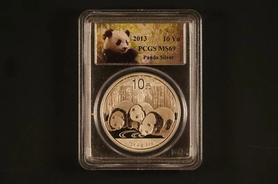 2013 China S 10Y Panda Early Releases MS69 PCGS 1 Oz Silver 516255.69/26866817 - Image 1 of 3