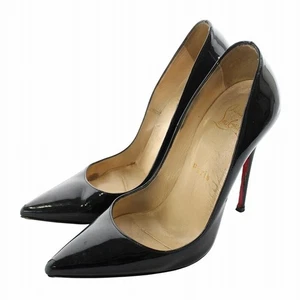 Christian Louboutin Pumps Patent Leather Pointed Toe Stiletto Heel size 36 Black - Picture 1 of 9