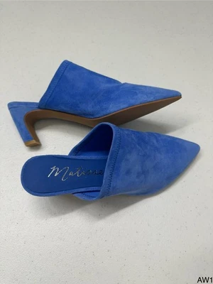 Mules sin cordones de gamuza genuina Matisse Frances para mujer talla 7,5 punta en punta azul Foto 1 de 4