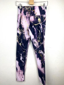Leggings Old Navy para mujer Powersoft cintura alta tie-die talla XL púrpura azul marino dorado - Imagen 1 de 6