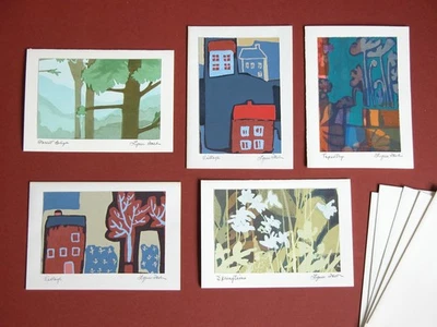 Сериграфические открытки 1970-е 80-е от Lynn Fash поздравительные открытки - конверты - - Изображение 1 из 4
