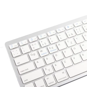 German Wireless Keyboard Mini 78 Keys Thin Portable White Computer Key OU - Picture 1 of 22