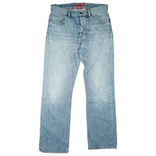 HUGO BOSS Men's Jeans Pants Stretch Straight Leg Regular W31 L32 31/32 Light
