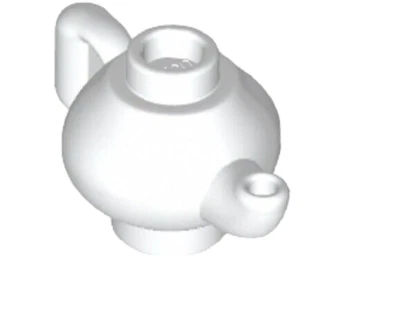 LEGO Nueva Tetera Minifigura Blanco Utensilio de Cocina Comida Plato Té Parte 23986 D707 Foto 1 de 2