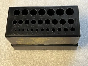 DRILL INDEX, HOLDS 1/16-1/2 x 1/64", DRILLS NOT INCLUDED, PLASTIC W/ CLEAR COVER - Picture 1 of 4