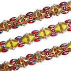 Trilateral Resin Rhinestone Iron On Gel Backed Trim Sold By The Yard