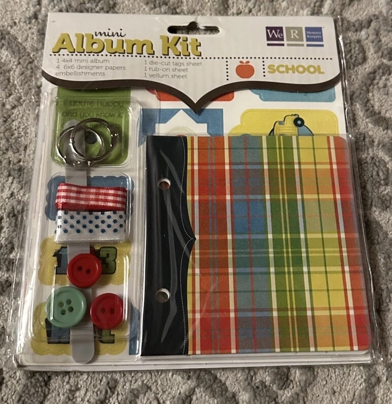 We R Memory Keepers Mini Album Kit SCHOOL 4" x 4" Ring Bound - Image 1 of 2