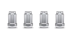 White Knight 3804-4 Chrome 1/2"-20 Spline Lug Nut with Key, 4 Pack - Picture 1 of 3