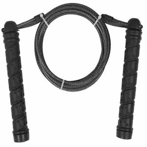 Cuerda de salto con peso de bienestar negra para entrenamiento en interiores o exteriores - Imagen 1 de 1