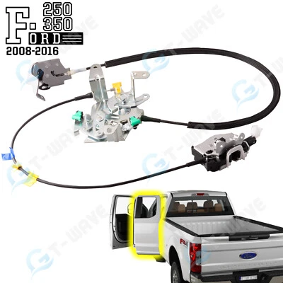 Conjunto de cerradura de pestillo de puerta trasera izquierda para Ford F-250 F-350 Super Duty 2008-2016 Foto 1 de 4