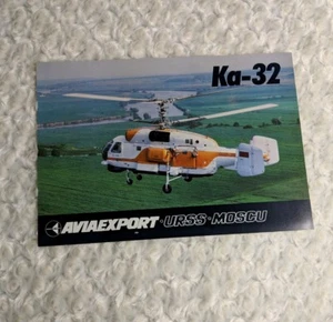 Aviexport Ka-32 Hubschrauber Flugzeug Broschüre Informationskarte auf Spanisch - Bild 1 von 2