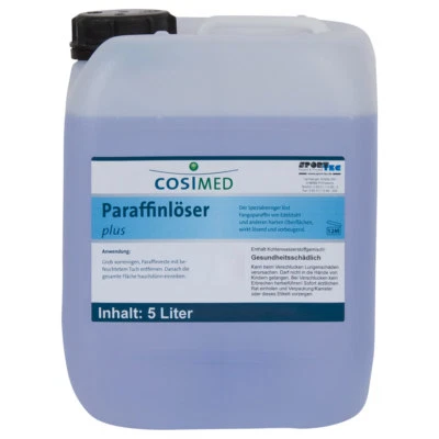 SPORT-TEC cosiMed Paraffinlöser Plus, Reinigungsmittel, Lösungsmittel für Paraffin, 5 l