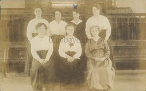 Women At Burnley Spiritualist Church North Street 1900;s unposted RPPC - Picture 1 of 2
