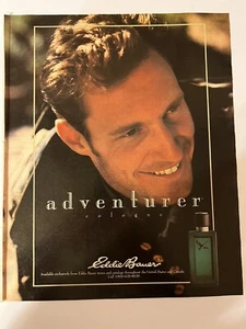 Vtg 1990s Adventurer Men's Cologne Ad Eddie Bauer - Picture 1 of 4