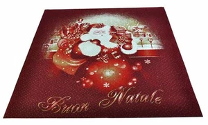 Roter Teppich WEIHNACHTSMANN 100x100 cm. R6 - Bild 1 von 4