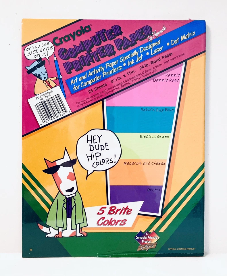 Crayola Computer Printer Paper - Vivid Colors - 25 Sheets - 1996 - Image 1 of 2