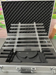 432Hz Hand Stand Quartz Crystal Singing Harp +crystal mallet +Aluminum alloy box - Picture 1 of 6