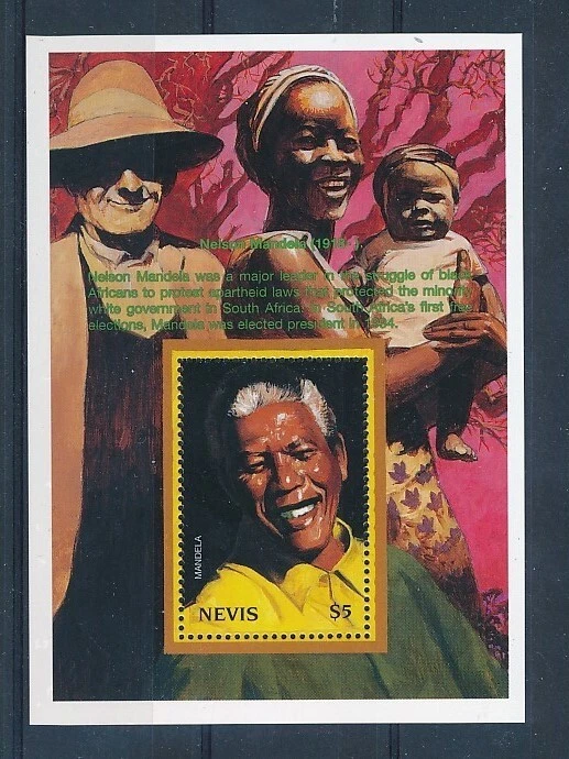 D428147 Nevis S/S MNH Nelson Mandela - Image 1 of 1