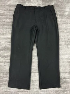 Chaps Pants Mens 40x30 Black Comfort Fit Stretch Dress Flat Front Polyester - Picture 1 of 13