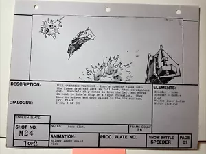 Star Wars Storyboards Imperium schlägt zurück Filmrequisiten Hoth Snow Speeder Luke - Bild 1 von 16